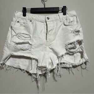 We The Free By Free People White Denim Women’s Shorts Size 30
